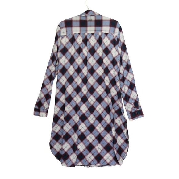 PRANA Womens Flint Plaid Check Maxi Top Long Shirt SMALL - Picture 3 of 10